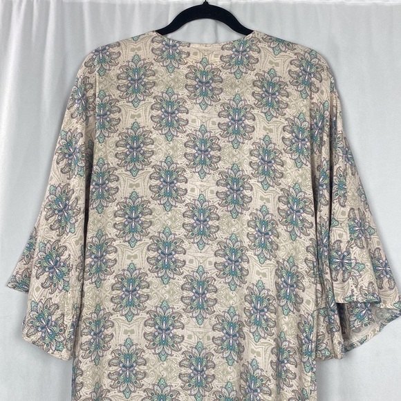 ANTHROPOLOGIE LOST IN LUNAR Multicoloured Floral Robe Kimono Maxi - Size Small - Picture 12 of 13